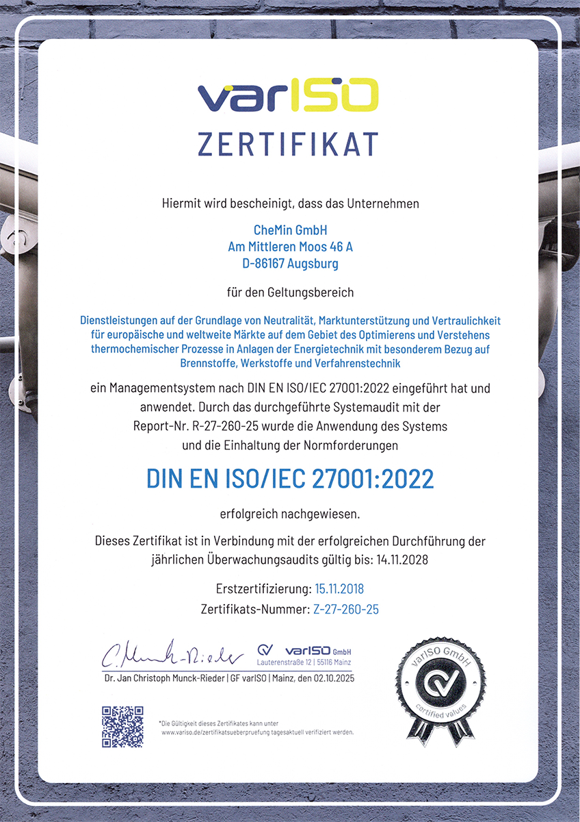 ISO 27001:2017 Zertifikat